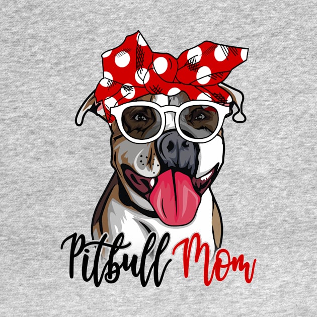 Pitbull Shirt Pitbull Mom Bandana by Nikkyta